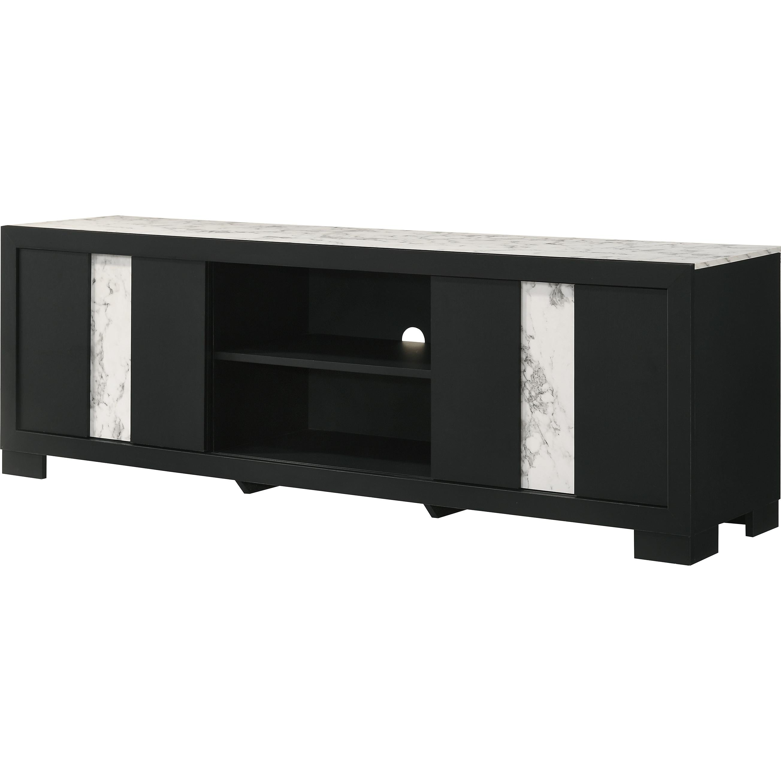 Crown Mark Rangley B6835-99 TV Stand - Black IMAGE 1
